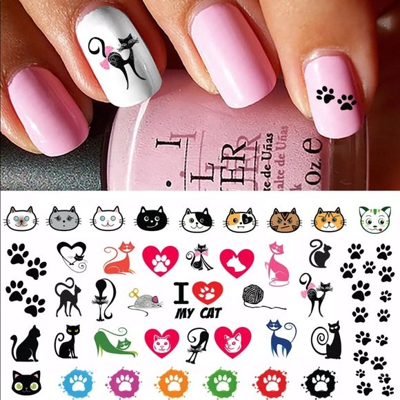 Other - 💖HP 8/8🥳 💌BO/GO$6 I Love My Cat Transfer Nail Decals